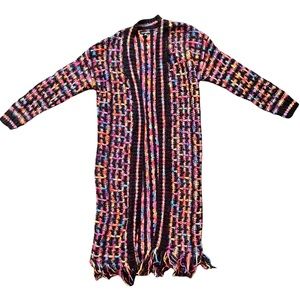 Long colorful cardigan